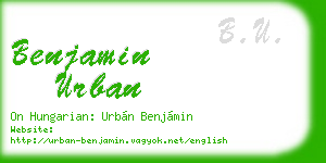 benjamin urban business card